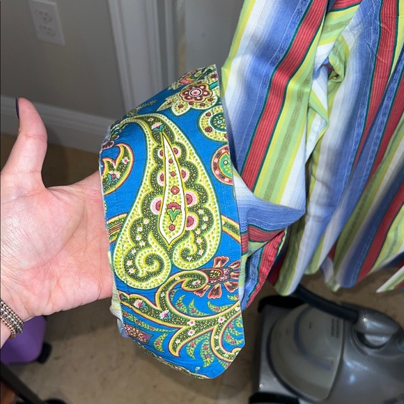 Robert Graham Vibrant Striped Button Down Shirt - Picture 2 of 3